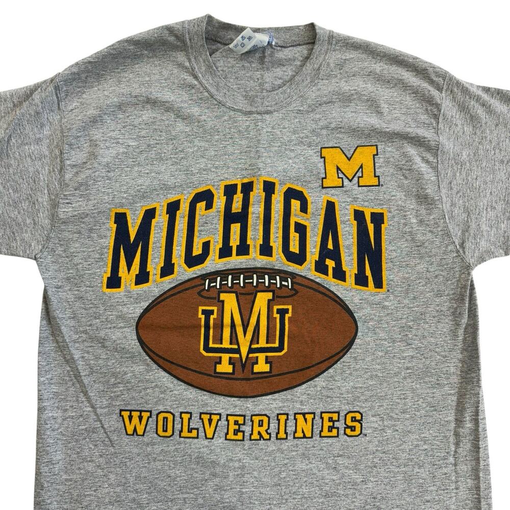 VTG Michigan Wolverines Football T Shirt L USA